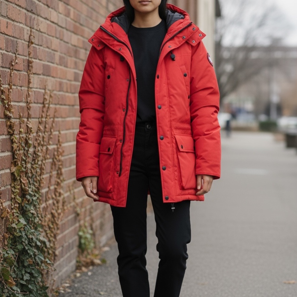 Women's Bold Red Ski Jacket - Picture 3 of 11